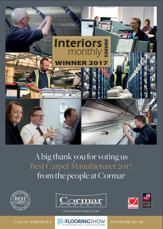 Cormar Voted Best Carpet Manufacturer Cormar Carpets