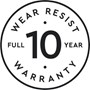 10 Full Year Warranty Logo Black